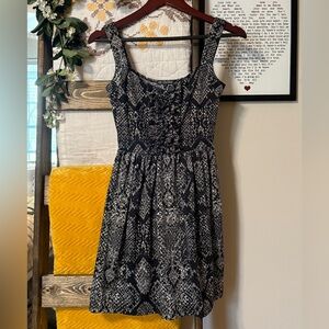 BeBop Black and White Mini Dress